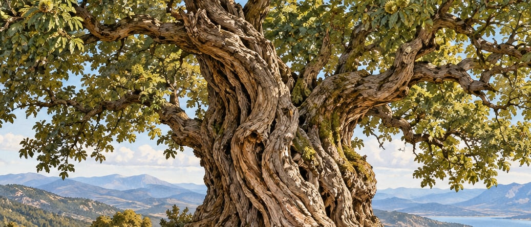 Tota Mountain Anatolian Chestnut Natural Monument çizimi, Isparta