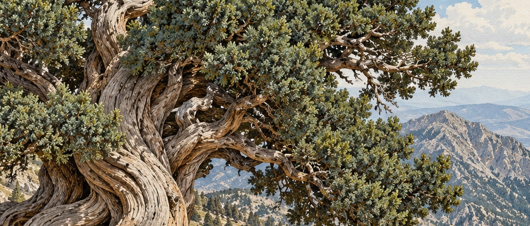Tota Mountain Juniper Tree Natural Monument çizimi, Isparta