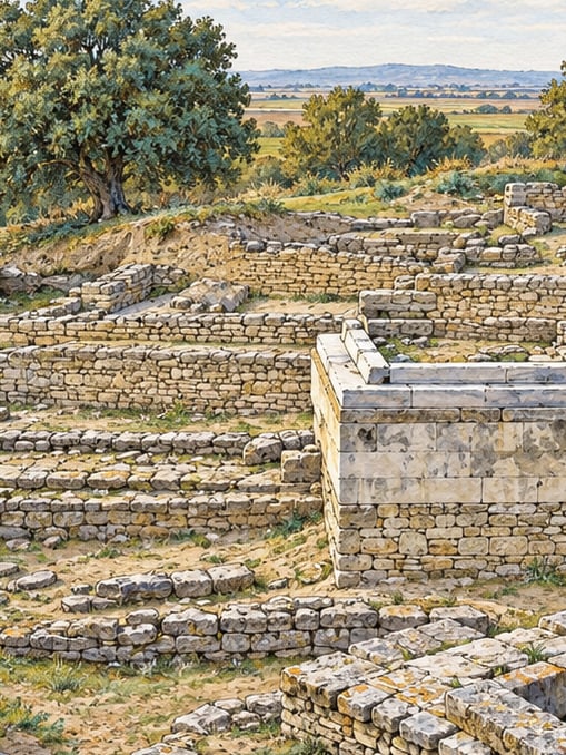Archaeological Site of Troy çizimi, Çanakkale