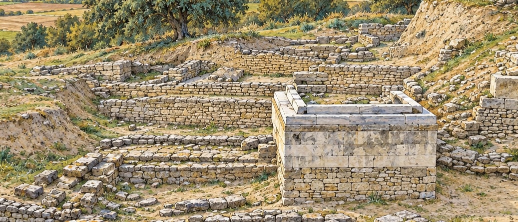 Archaeological Site of Troy çizimi, Çanakkale
