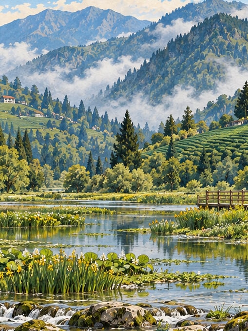Zeichnung: Naturpark Tunca-Tal, Rize