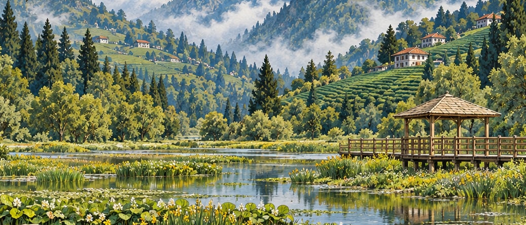 Tunca Valley Nature Park çizimi, Rize