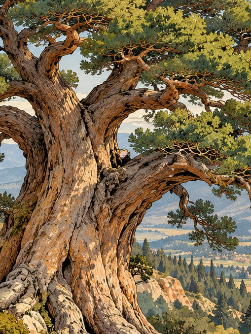 Zeichnung: Naturdenkmal Türbeçamı, Çankırı