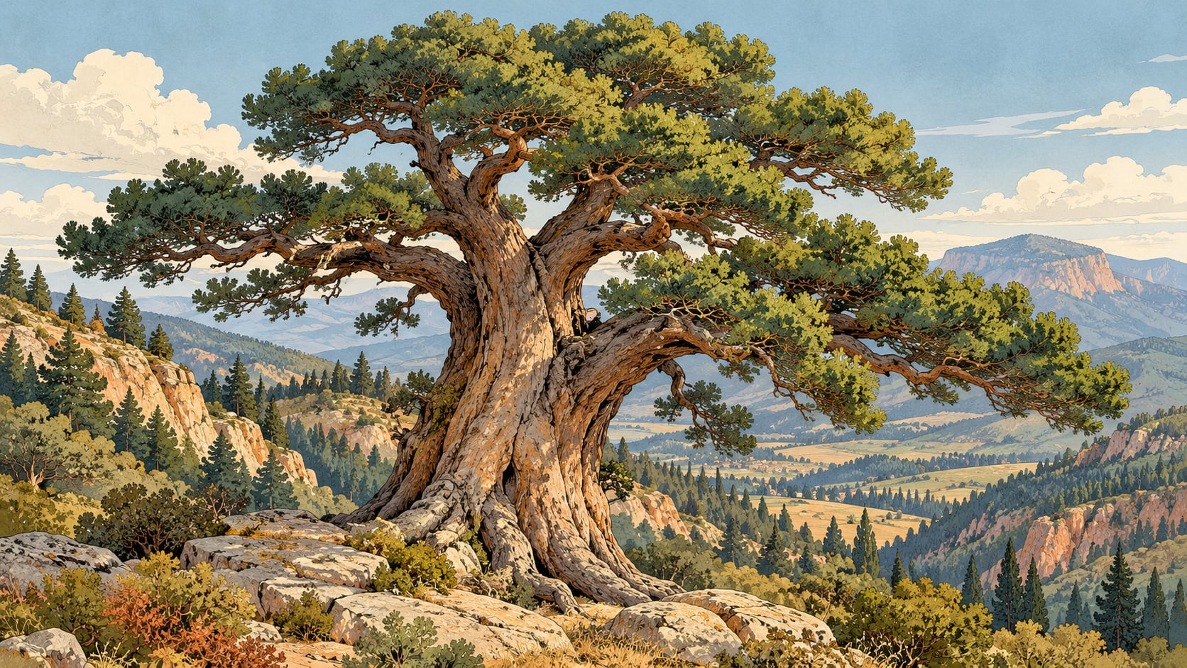 Türbeçamı Natural Monument çizimi, Çankırı
