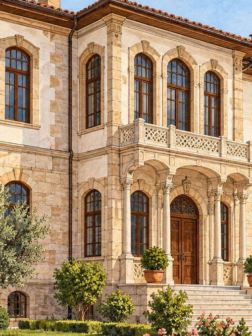 Zeichnung: Kongressmuseum Alaşehir von Turhan Alakent, Manisa