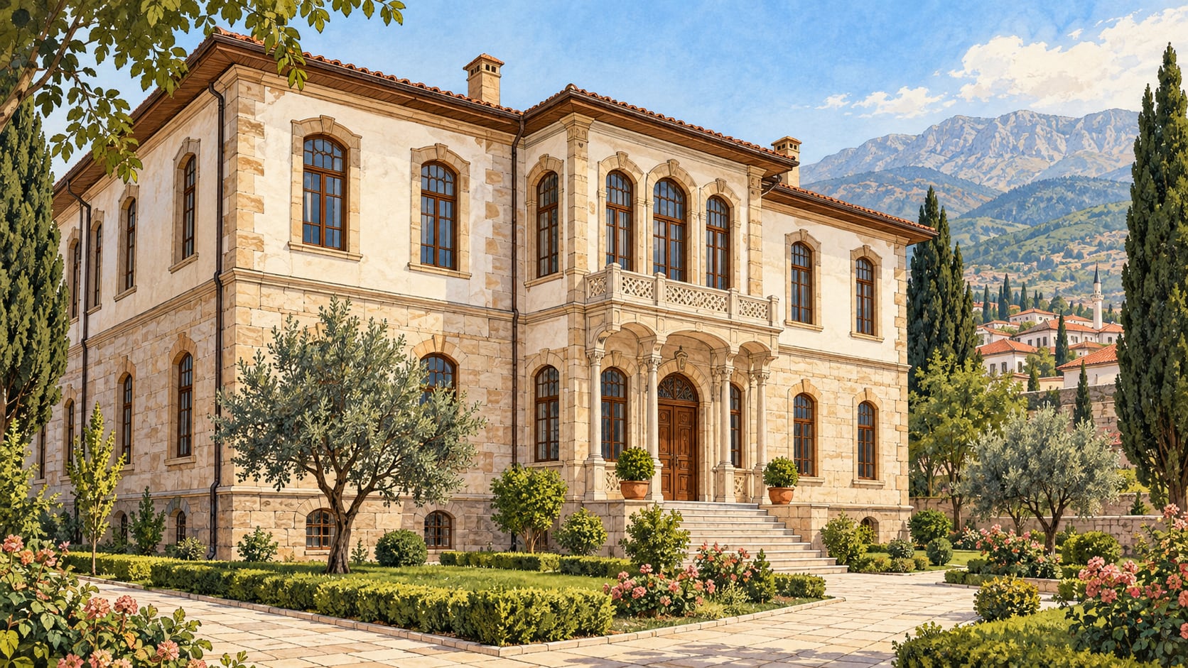 Turhan Alakent Alaşehir Congress Museum çizimi, Manisa