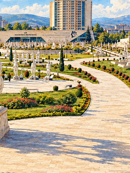Zeichnung: Türkisches Historisches Museum und Park, Ankara