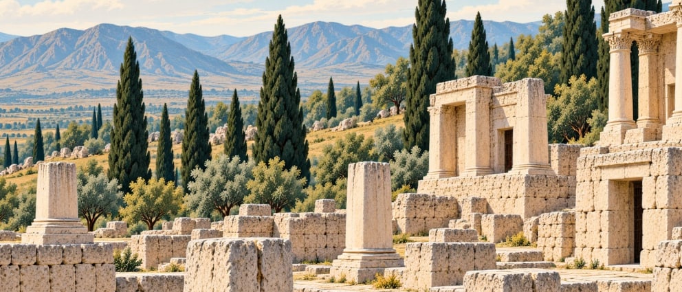 Turuş Rock Tombs çizimi, Adıyaman