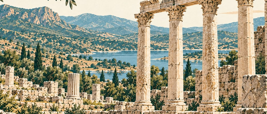 Tynada Ruins çizimi, Isparta