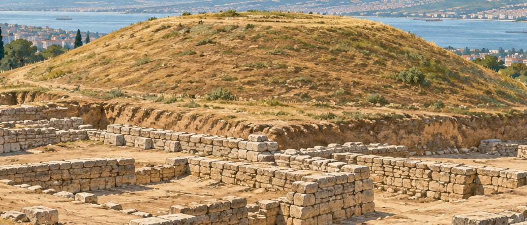 Üç Tepeler Tumulus - İzmit çizimi, Kocaeli