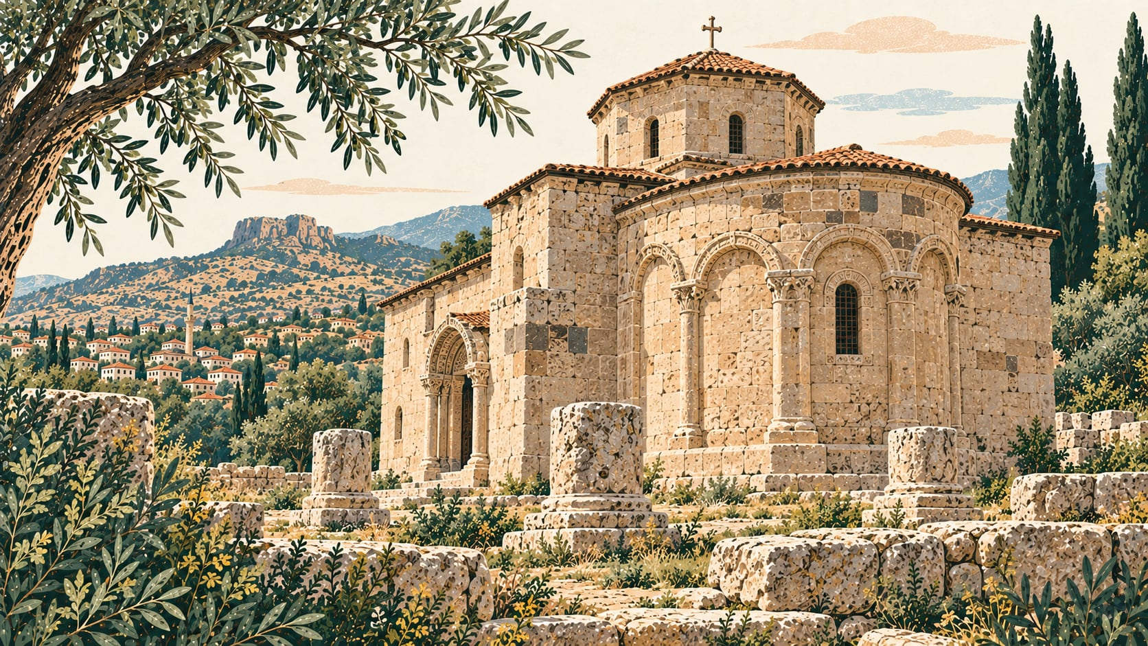 Üçayak Church çizimi, Kırşehir