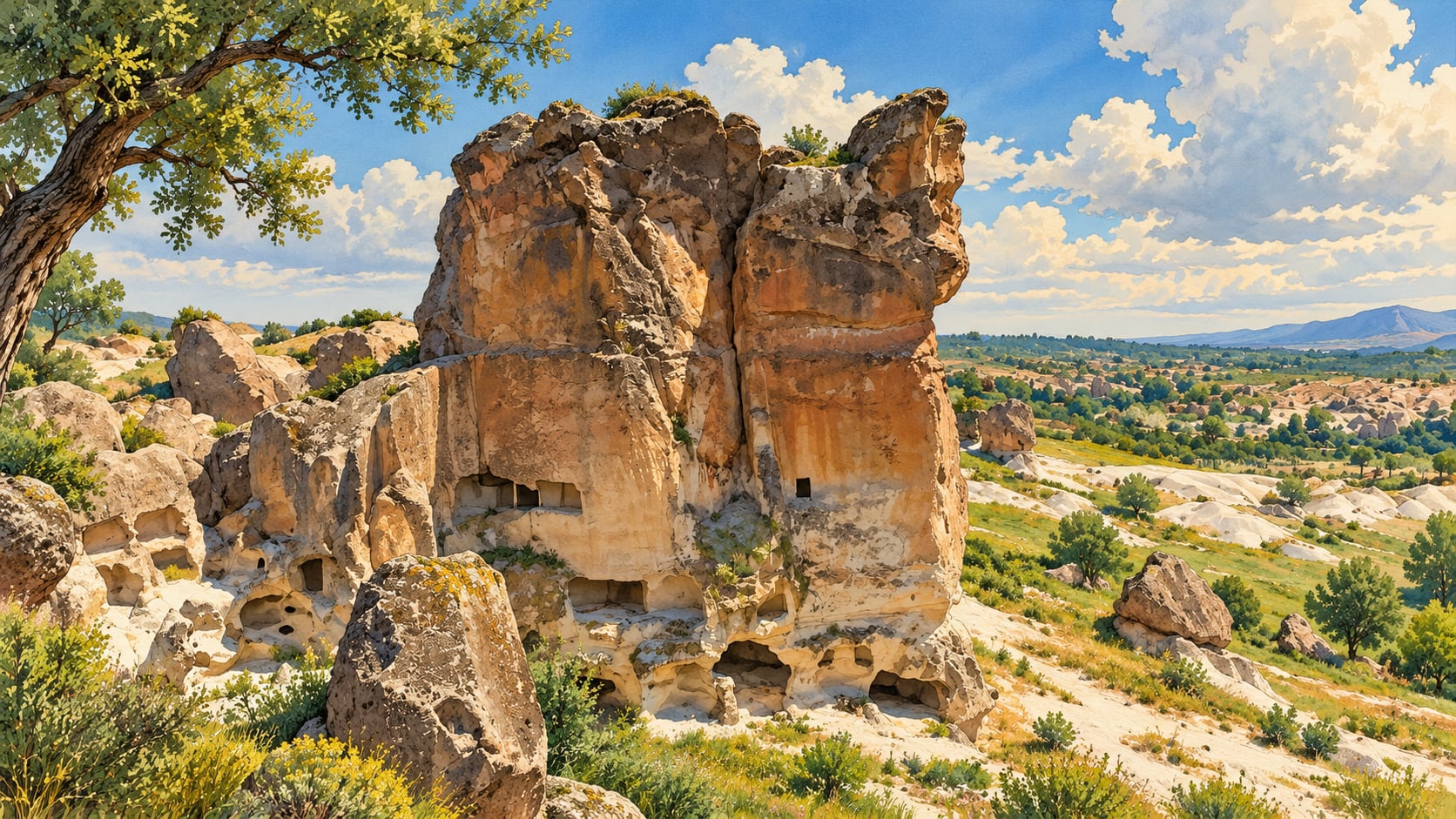 Üçlerkayası çizimi, Afyonkarahisar