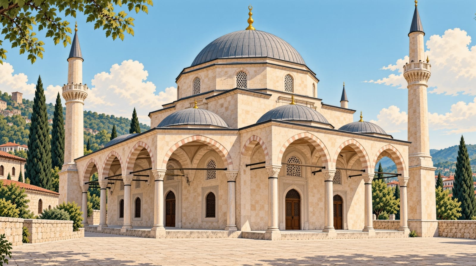 Great Mosque and Complex çizimi, Manisa