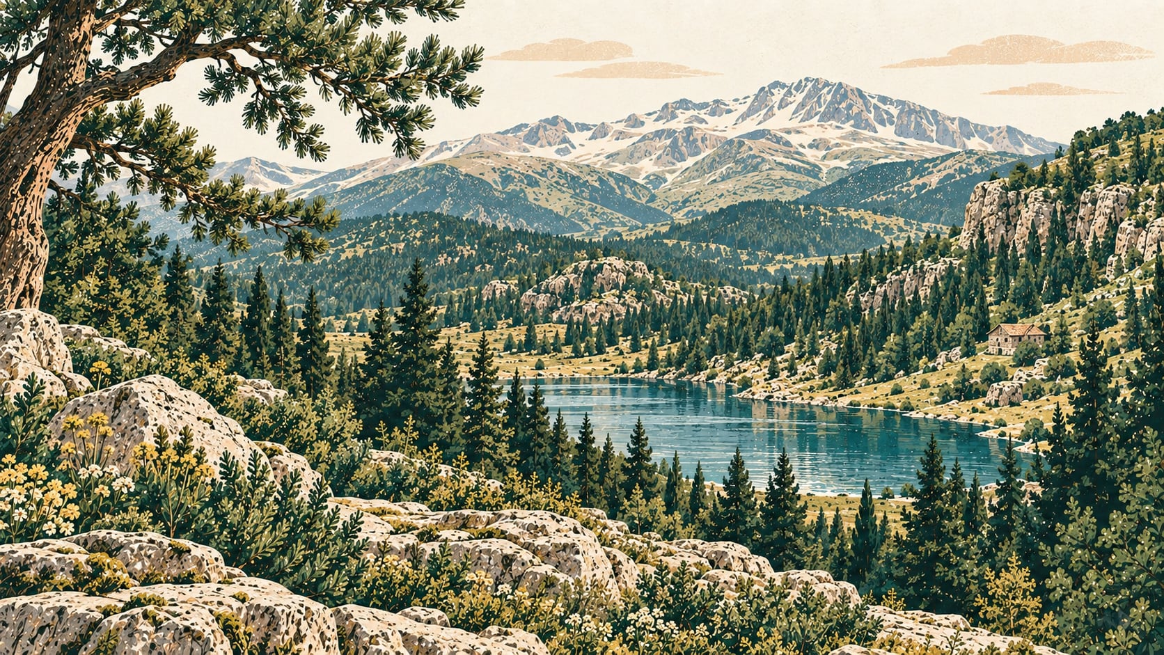 Uludağ National Park çizimi, Bursa
