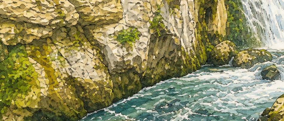 Ulukaya Waterfall çizimi, Bartın