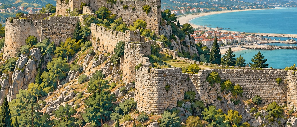 Ünye Castle çizimi, Ordu