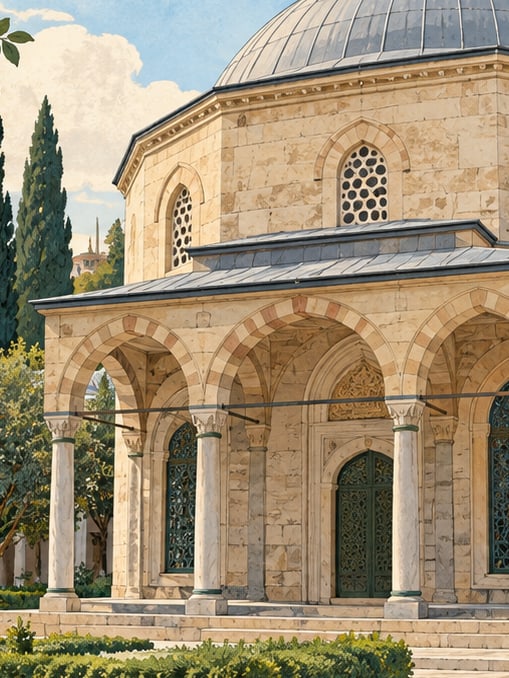 Zeichnung: Üryanizade-Esad-Efendi-Grabmal, İstanbul