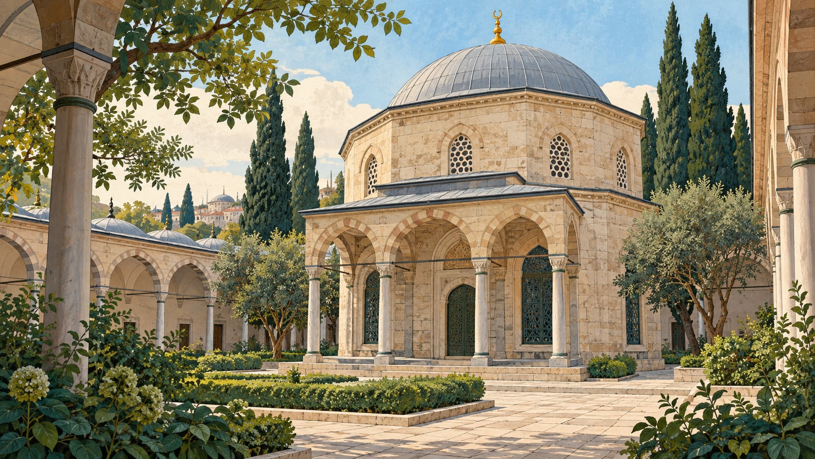 Üryanizade Esad Efendi Tomb çizimi, İstanbul