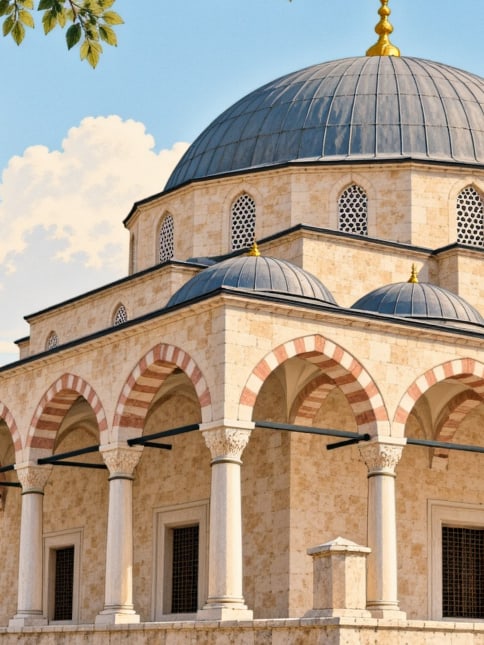 Zeichnung: Moschee Üsküpdere, Kırklareli
