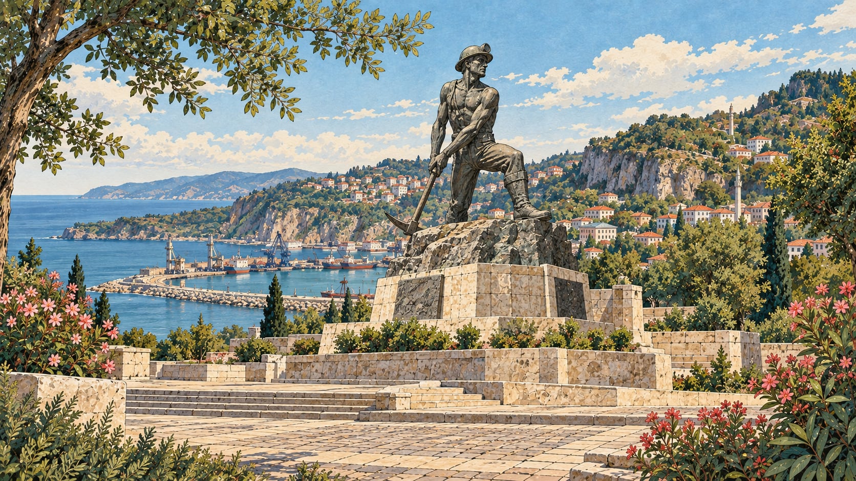 Long Mehmet Monument çizimi, Zonguldak