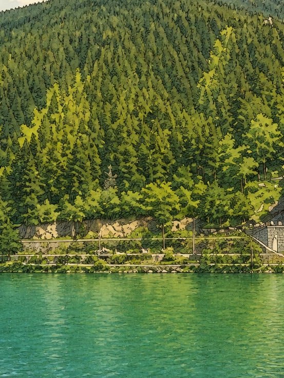 Zeichnung: Naturpark Uzungöl, Trabzon