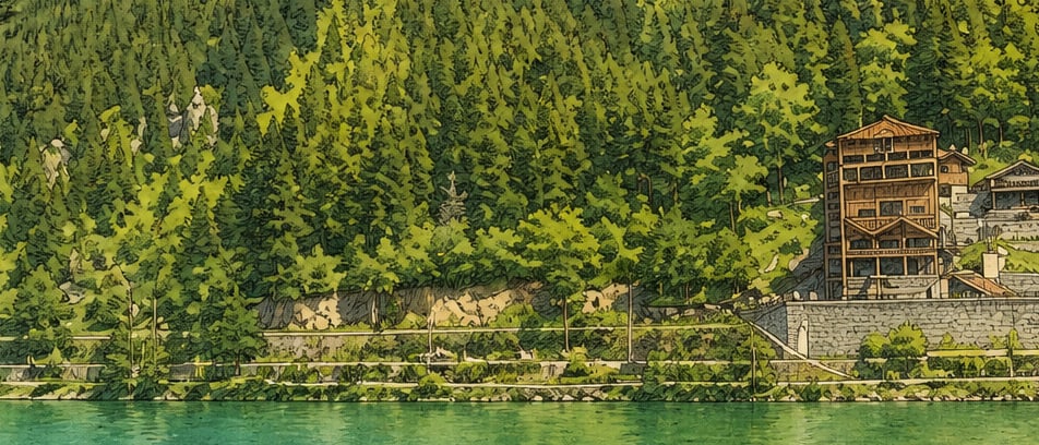 Uzungöl Nature Park çizimi, Trabzon
