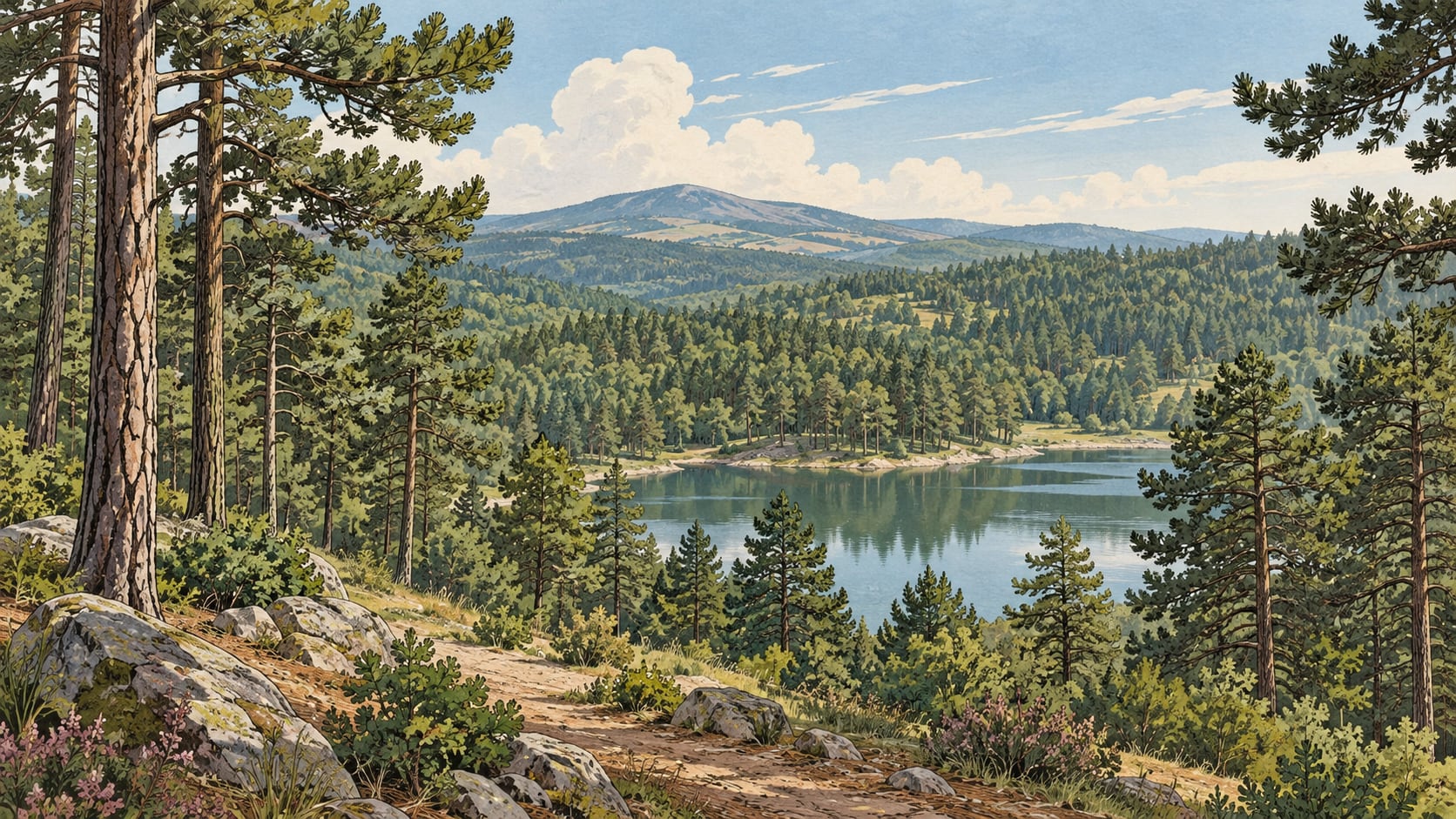 Foundation Pine Grove Nature Conservation Area çizimi, Kütahya