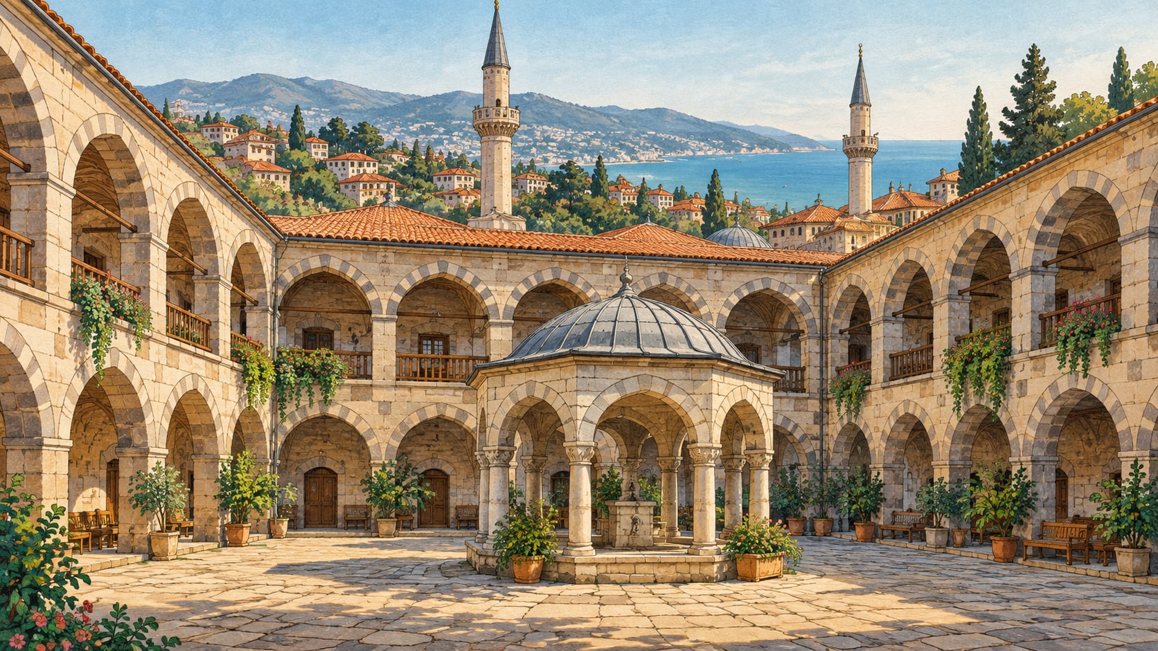 Foundation Caravanserai çizimi, Trabzon