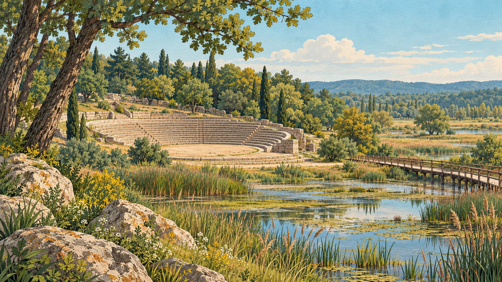 Vakıf Nature Park çizimi, Edirne