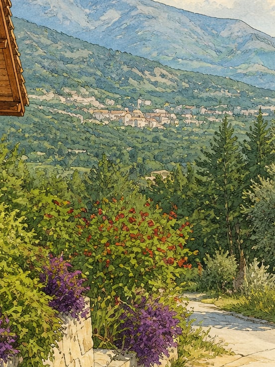 Zeichnung: Dorf Vakıflı, Hatay