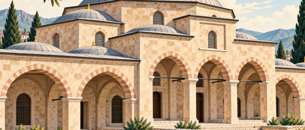 Yağcılar Caravanserai çizimi, Muğla
