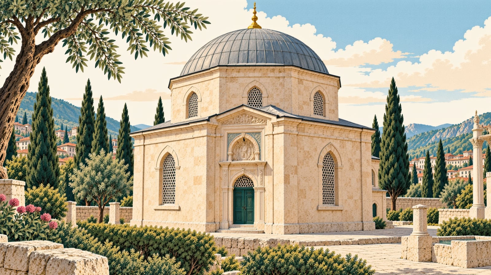 Yahya Efendi Tomb çizimi, İstanbul