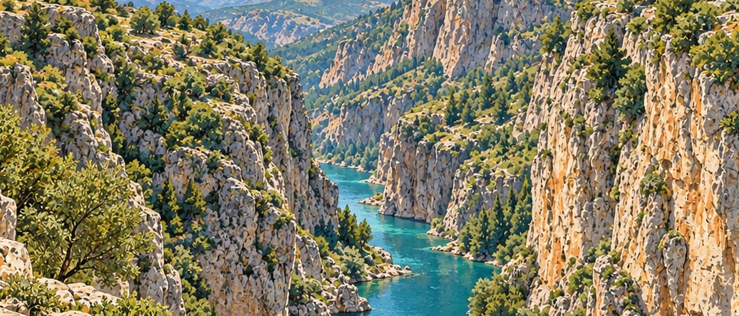 Yaka Canyon çizimi, Isparta