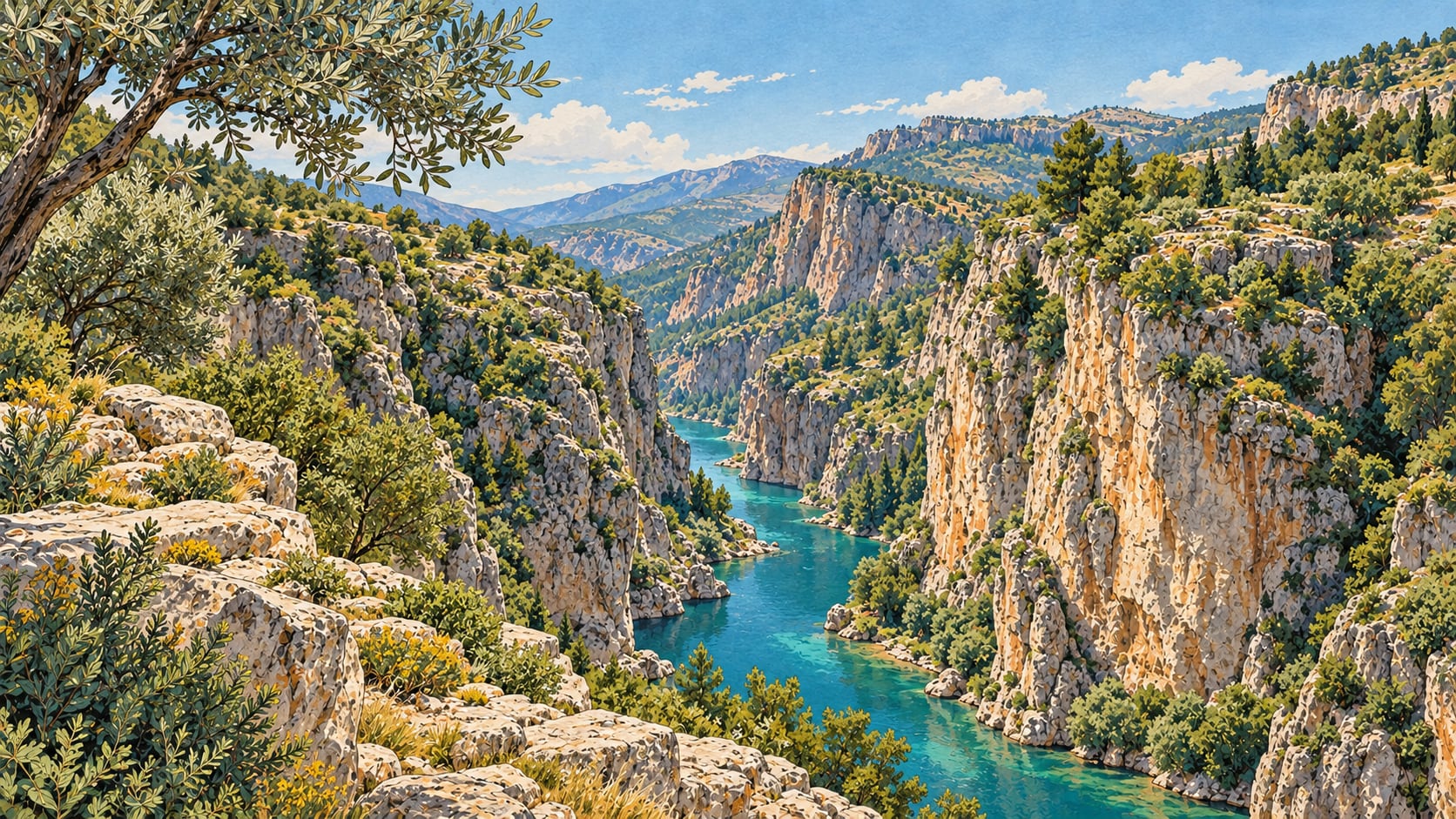 Yaka Canyon çizimi, Isparta