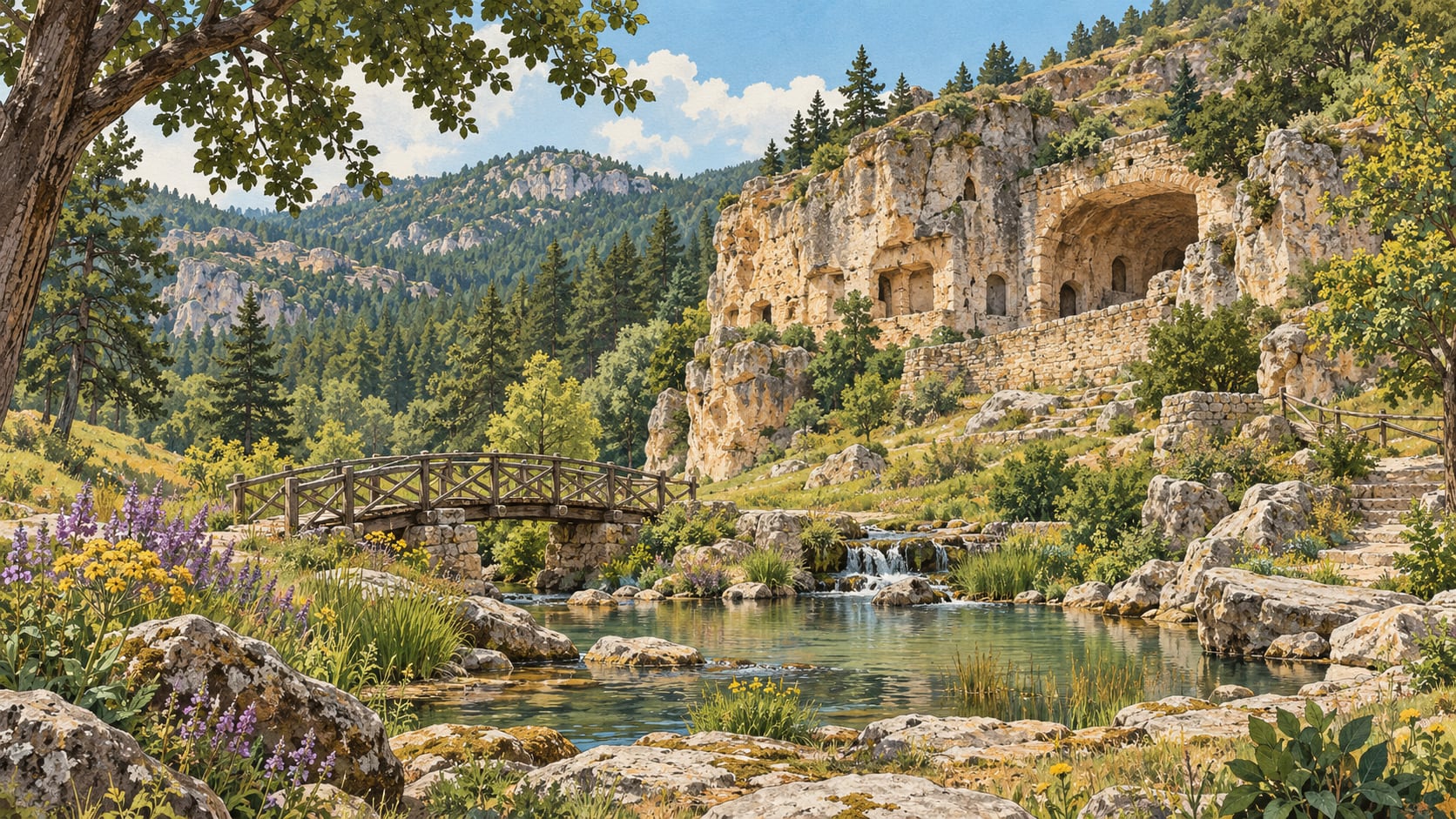 Yakamanastır Nature Park çizimi, Konya