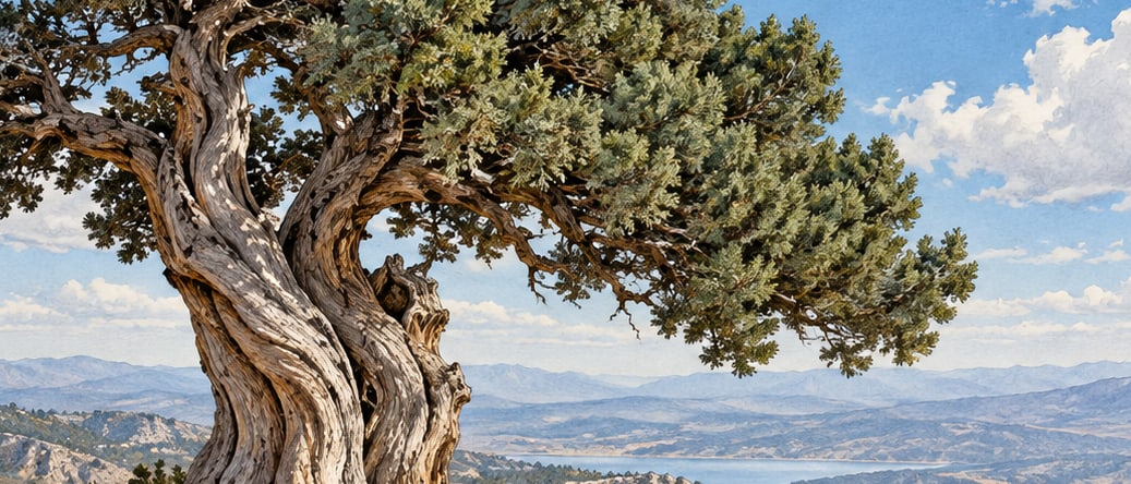 Yalnız Juniper Natural Monument çizimi, Isparta