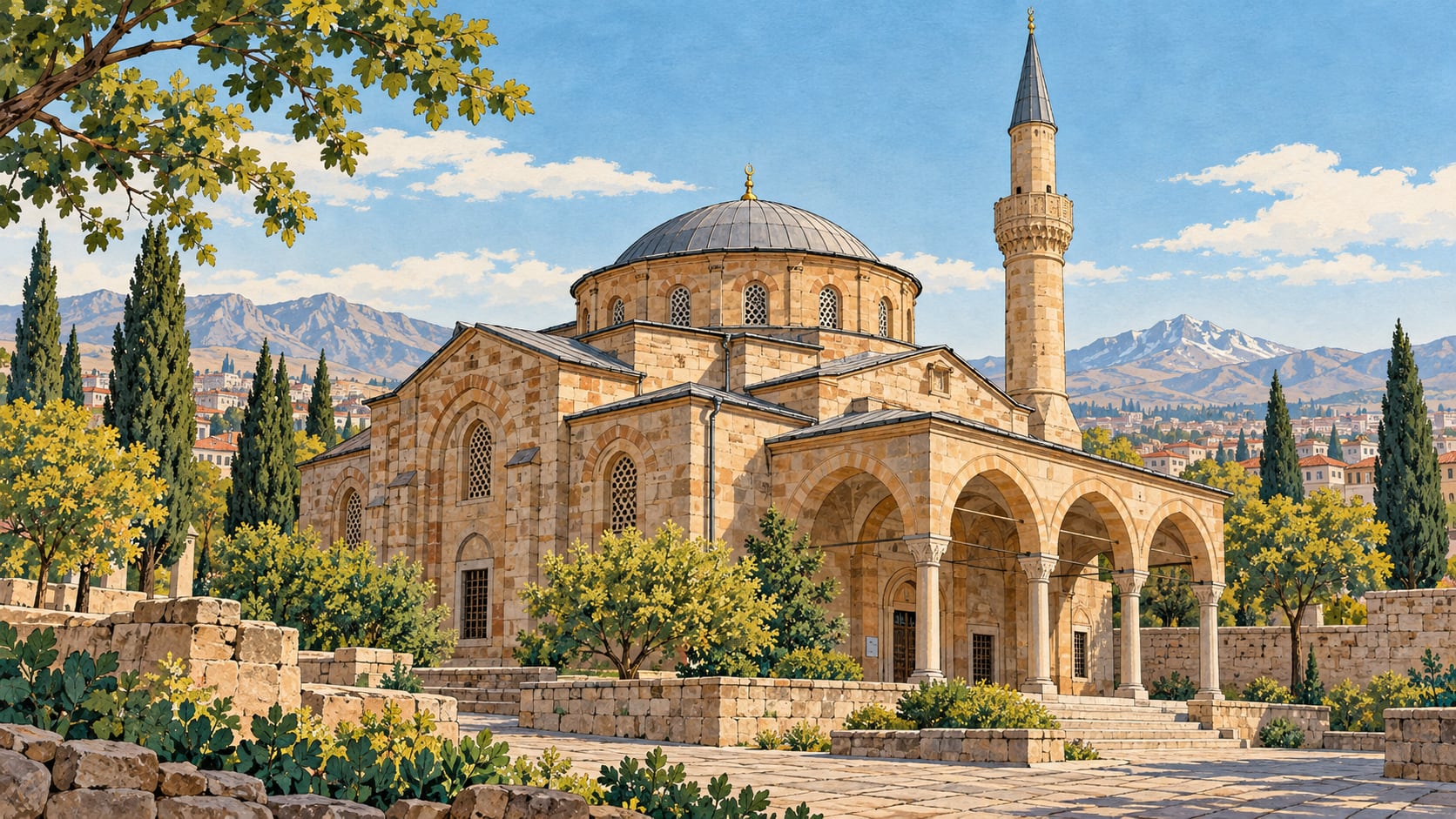 Yaman Dede Mosque / Panaya Church çizimi, Kayseri
