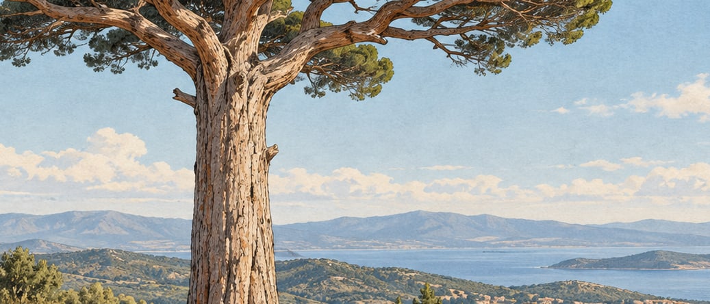 Yarendere Fıstıkçamı Natural Monument çizimi, İzmir