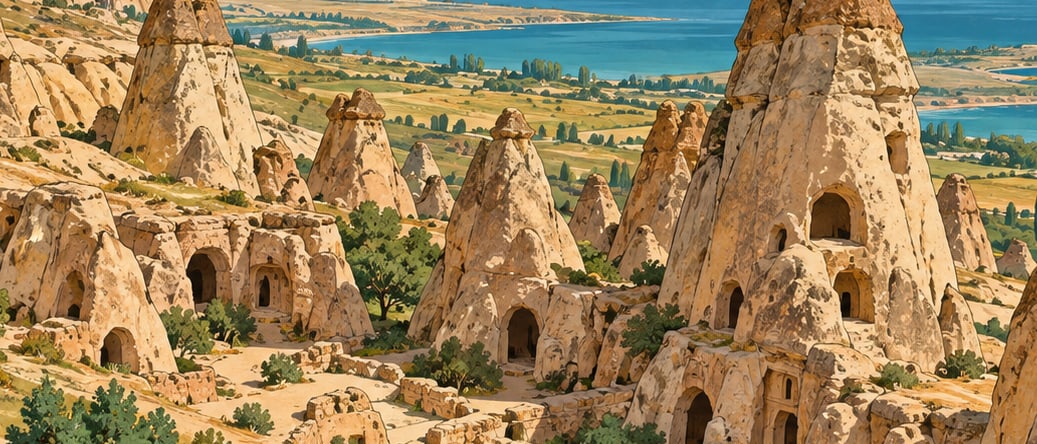 Yavuzlar Fairy Chimneys çizimi, Van