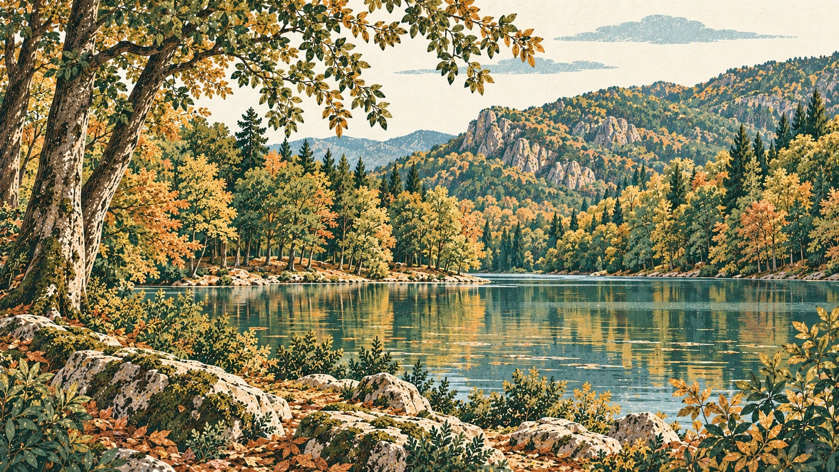 Yedigöller National Park çizimi, Bolu