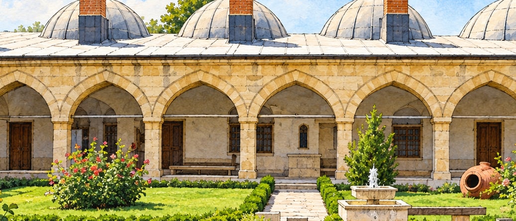 Yedigöz Aqueduct çizimi, Edirne