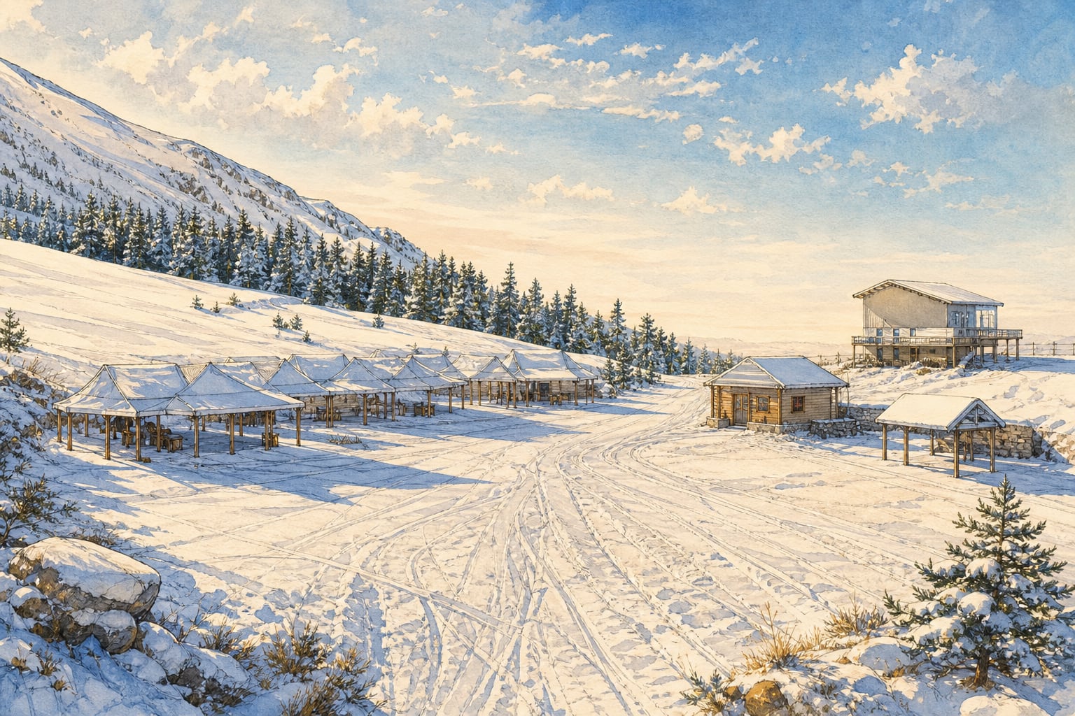 Yedikuyular Ski Centre çizimi, Kahramanmaraş