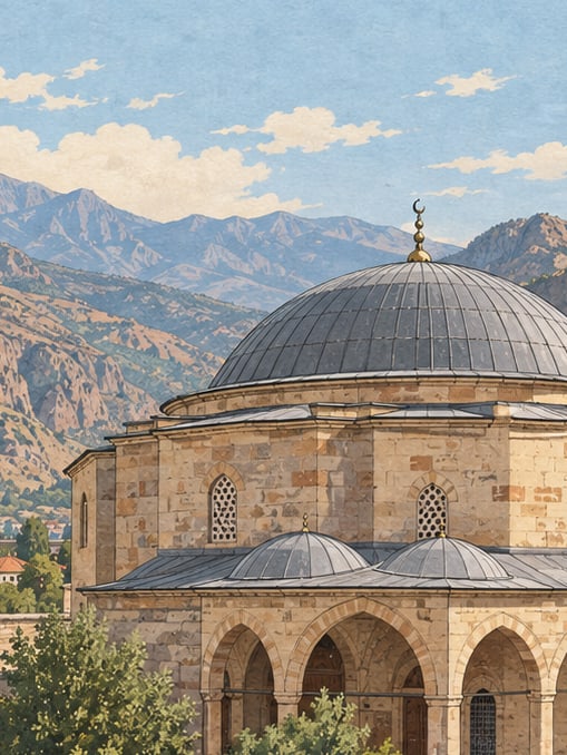 Zeichnung: Yelmaniye-Moschee / Medresen-Moschee, Tunceli