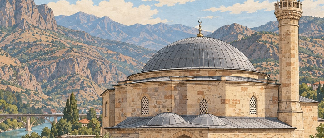 Yelmaniye Mosque / Madrasa Mosque çizimi, Tunceli