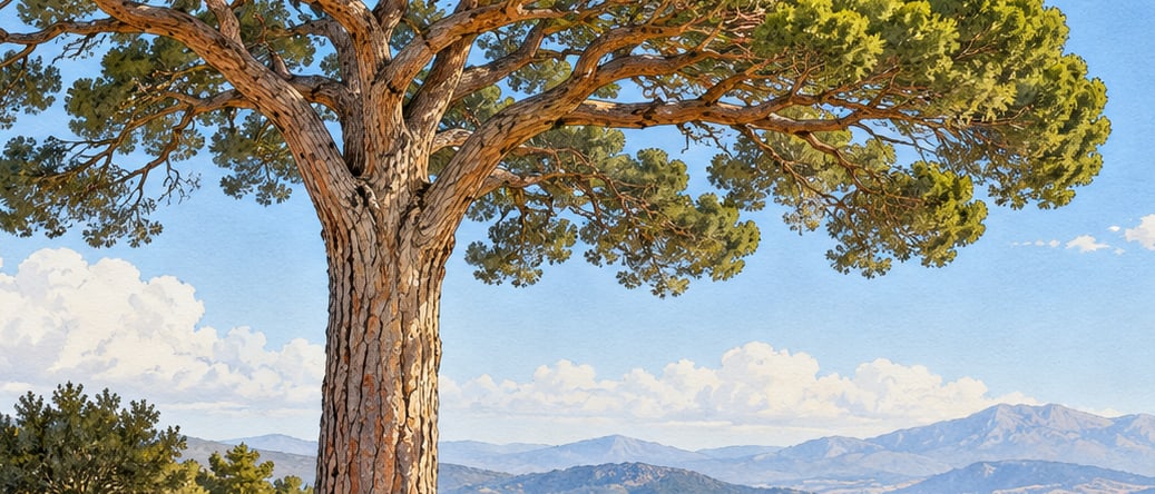 Yemişçi Fıstıkçamı Natural Monument çizimi, İzmir