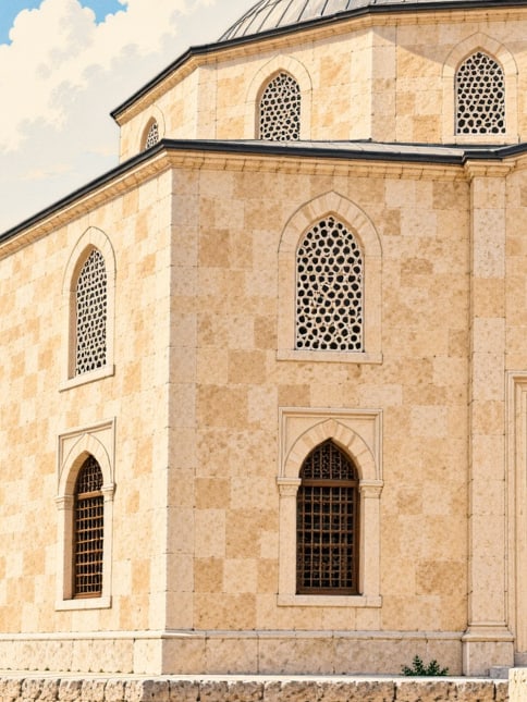 Zeichnung: Neue Moschee (sinagog), Tekirdağ