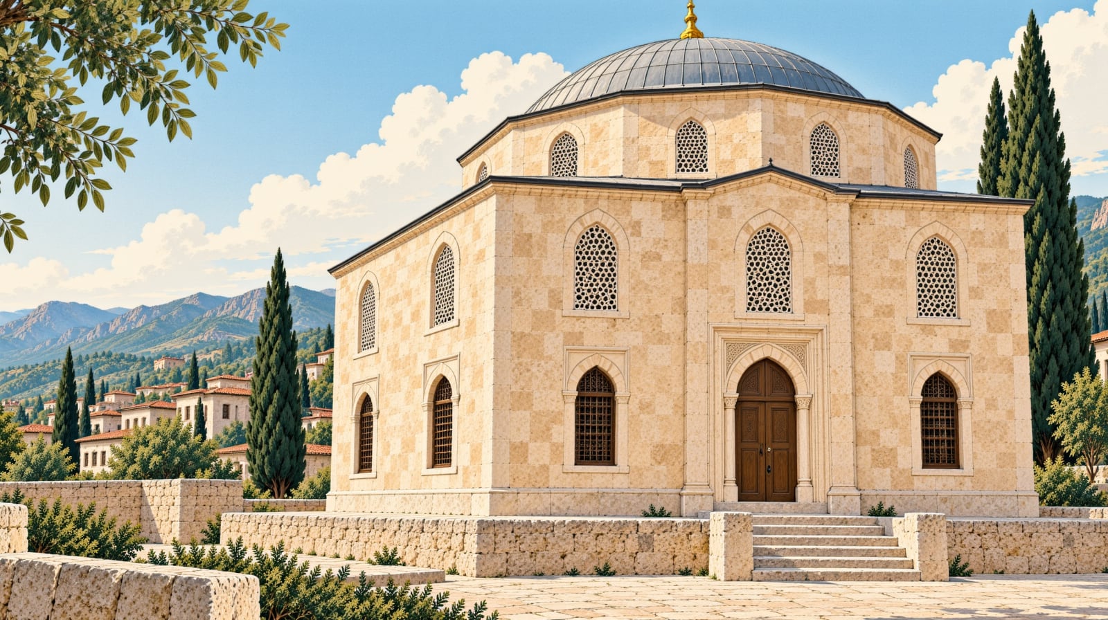 New Mosque (sinagog) çizimi, Tekirdağ
