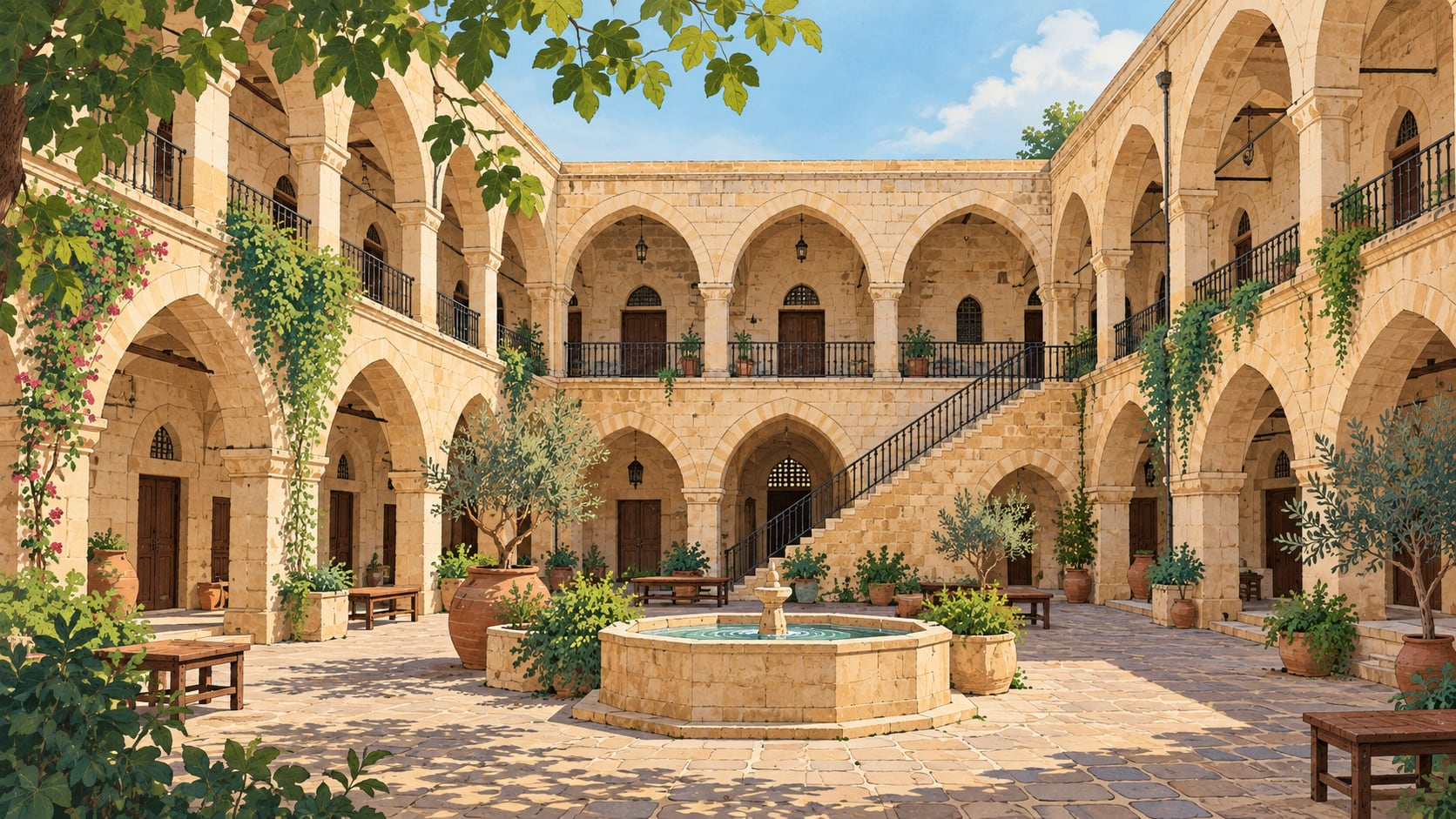 New Caravanserai çizimi, Gaziantep
