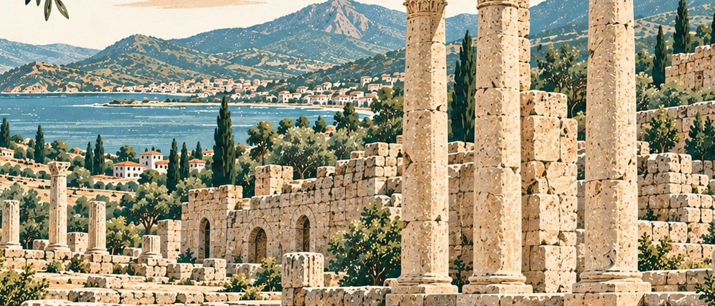 New Myndos Ancient City çizimi, Muğla