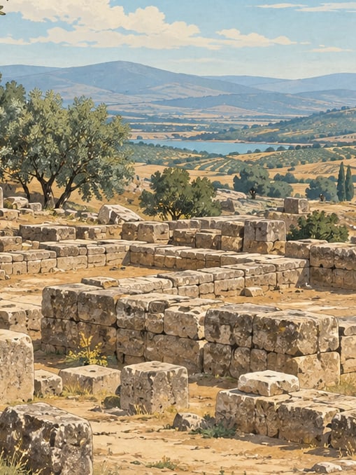 Zeichnung: Ausgrabungsstätte Yesemek, Gaziantep